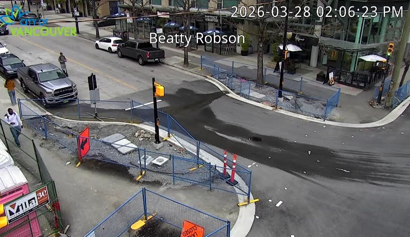 Beatty St and Robson St - West