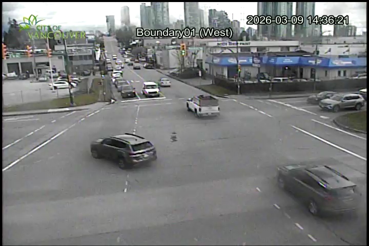 Boundary Road & E 1st Ave - East