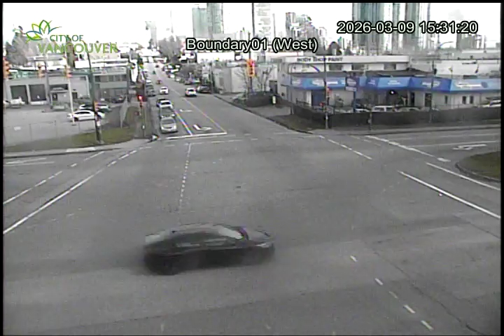 Boundary Road & E 1st Ave - East