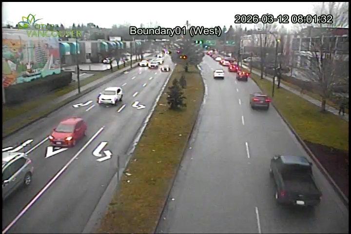 Boundary Road & E 1st Ave - West