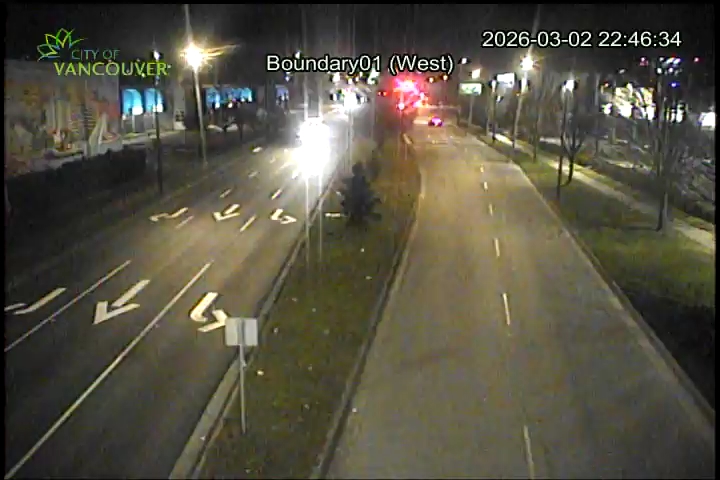 Boundary Road & E 1st Ave - West