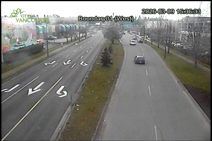 Boundary Road & E 1st Ave - West