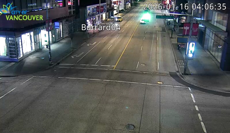 Burrard St & W 4th Ave - East