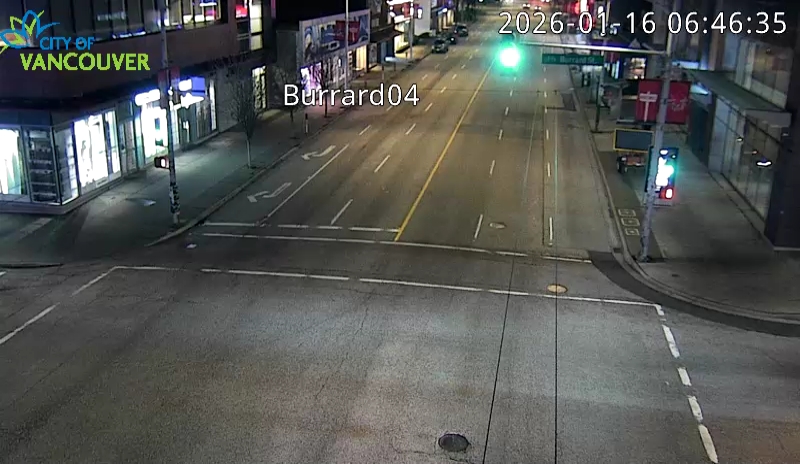 Burrard St & W 4th Ave - East
