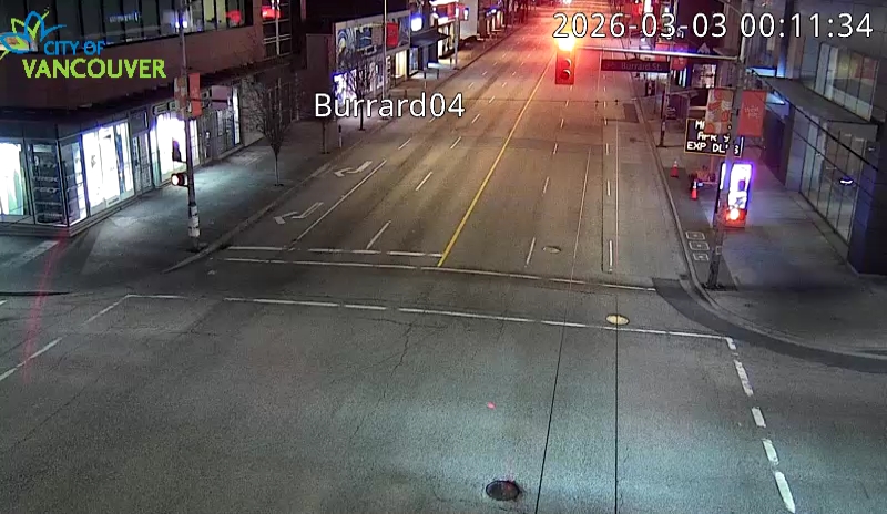 Burrard St & W 4th Ave - East
