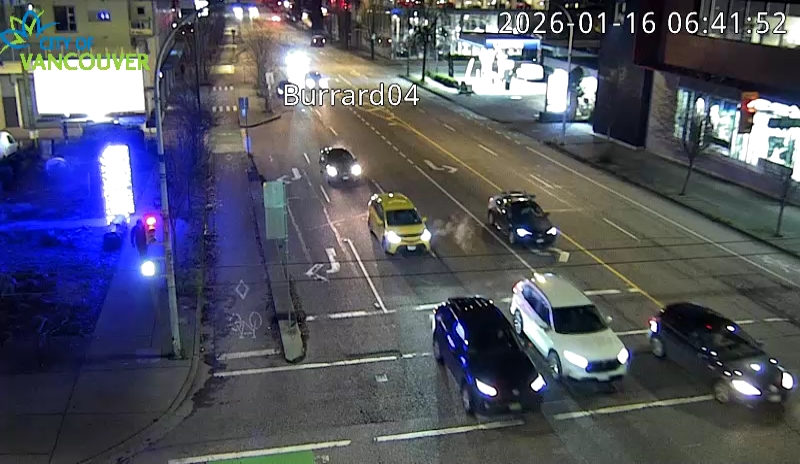 Burrard St & W 4th Ave - North