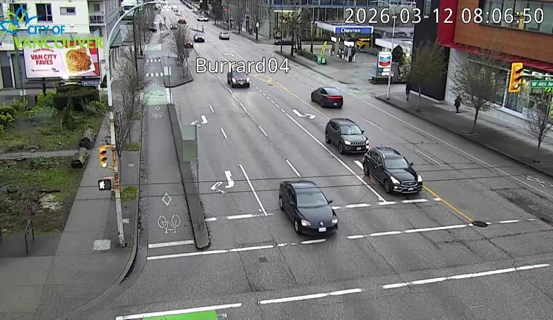 Burrard St & W 4th Ave - North