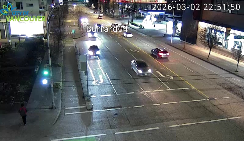 Burrard St & W 4th Ave - North