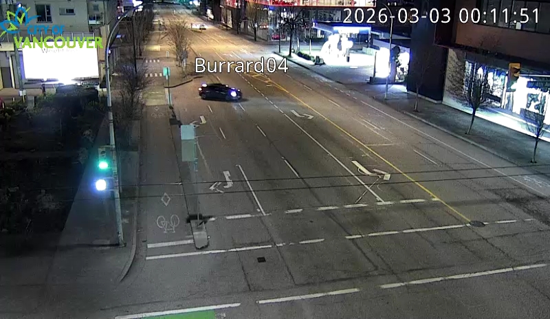 Burrard St & W 4th Ave - North