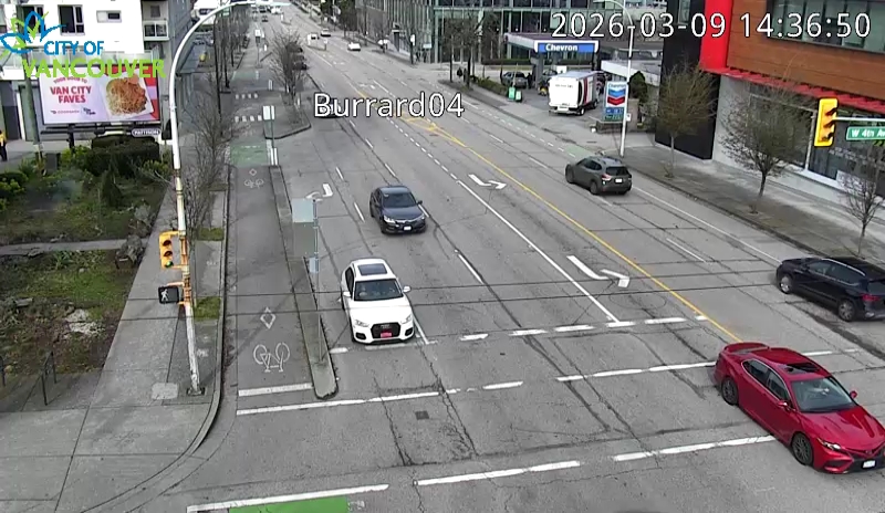 Burrard St & W 4th Ave - North