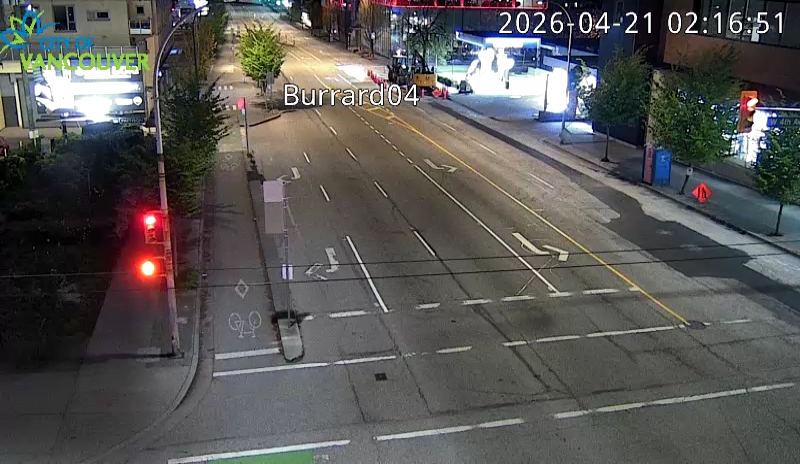 Burrard St & W 4th Ave - North