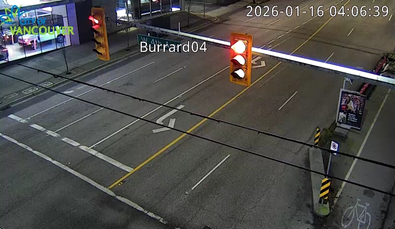 Burrard St & W 4th Ave - South