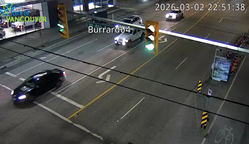 Burrard St & W 4th Ave - South