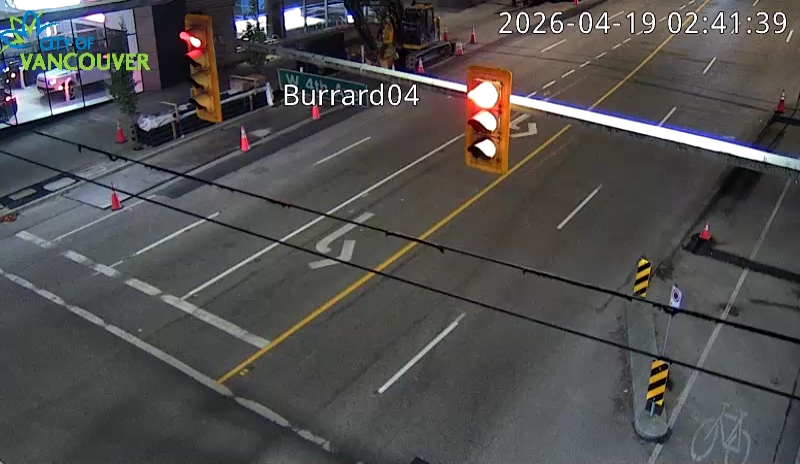 Burrard St & W 4th Ave - South