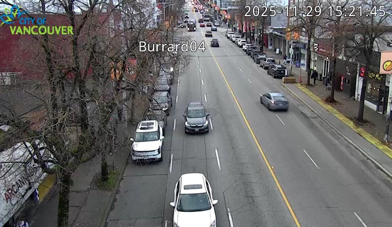 Burrard St & W 4th Ave - West