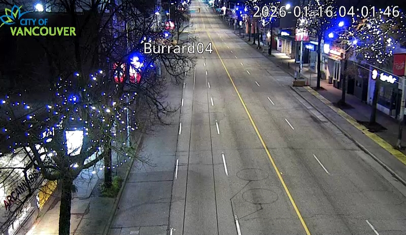 Burrard St & W 4th Ave - West