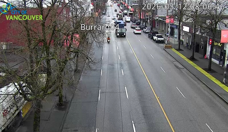 Burrard St & W 4th Ave - West