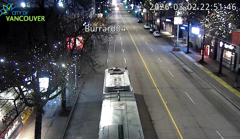 Burrard St & W 4th Ave - West