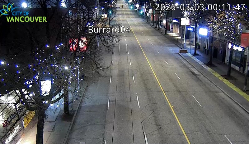 Burrard St & W 4th Ave - West
