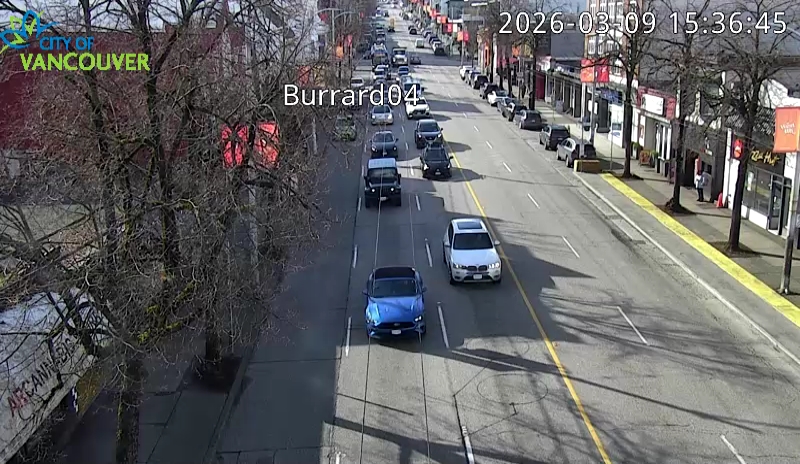 Burrard St & W 4th Ave - West