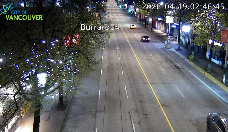 Burrard St & W 4th Ave - West