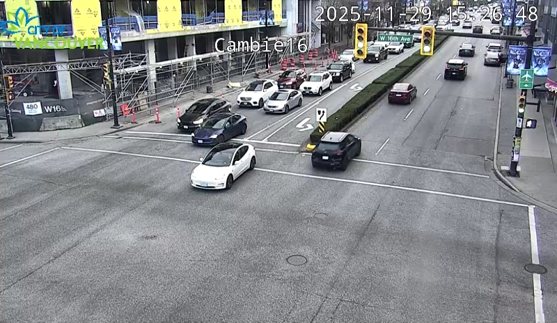 Cambie St and W 16th Ave - South