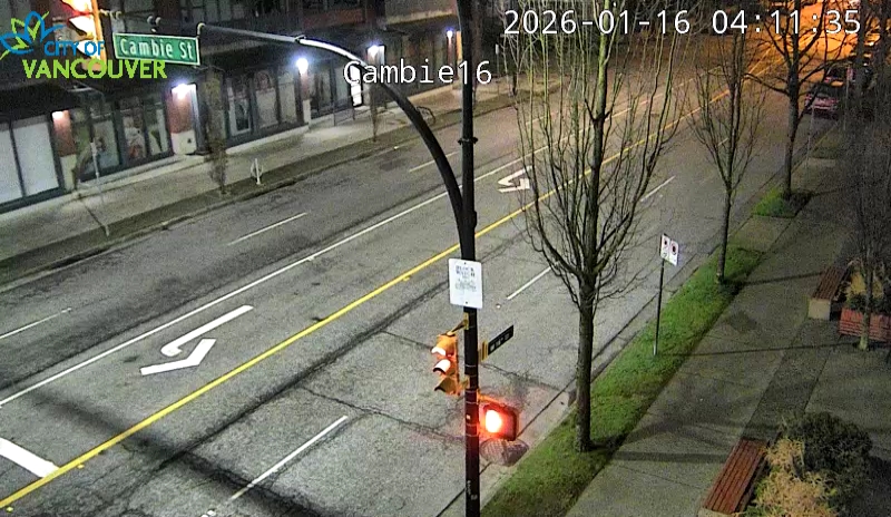 Cambie St and W 16th Ave - West