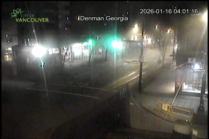 W Georgia St & Denman St - South