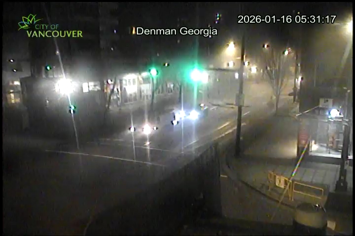 W Georgia St & Denman St - South