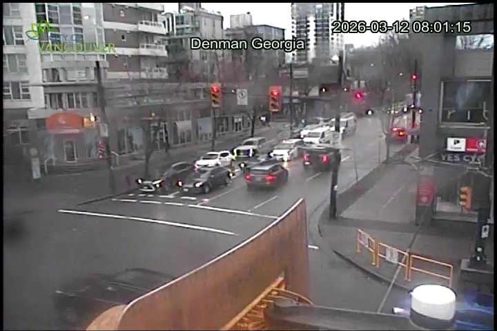 W Georgia St & Denman St - South