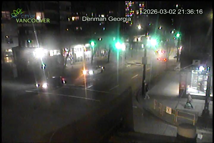 W Georgia St & Denman St - South