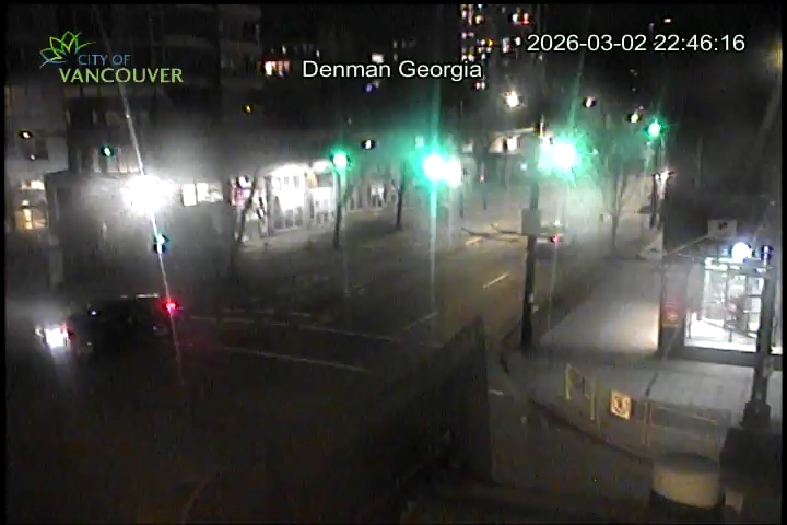 W Georgia St & Denman St - South