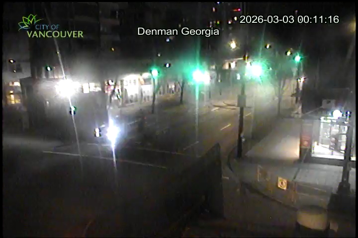 W Georgia St & Denman St - South