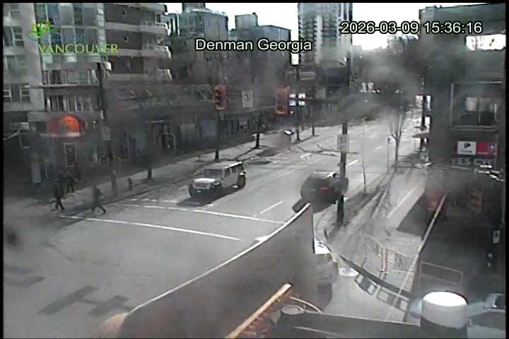 W Georgia St & Denman St - South