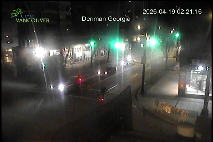 W Georgia St & Denman St - South