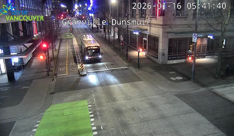 Granville St & Dunsmuir St - East