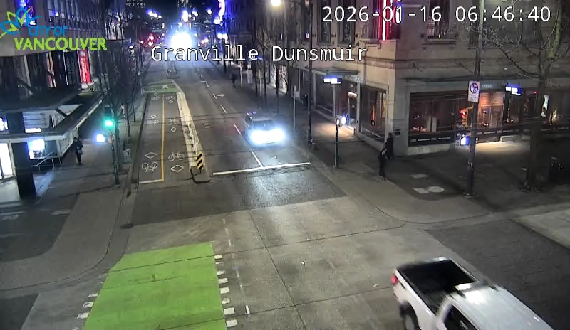 Granville St & Dunsmuir St - East