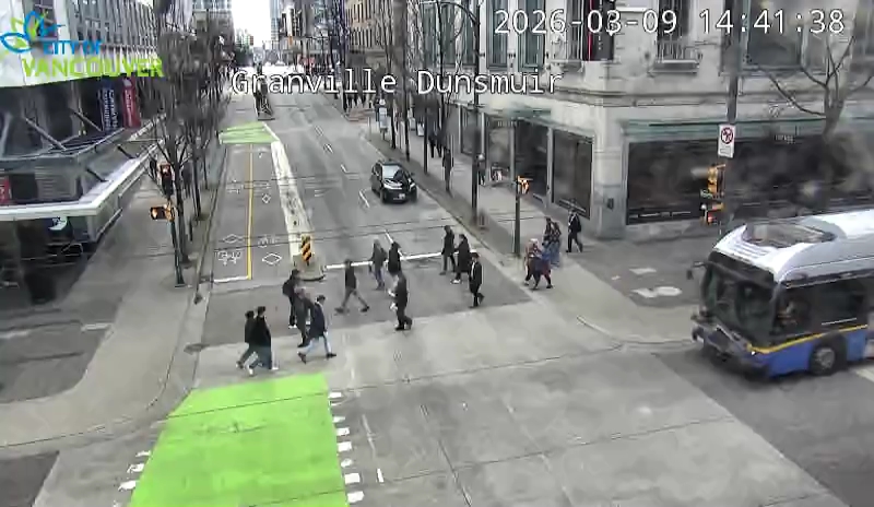 Granville St & Dunsmuir St - East