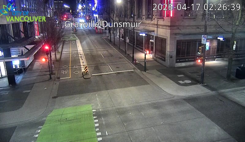 Granville St & Dunsmuir St - East