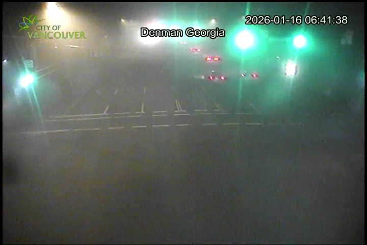 W Georgia St & Denman St - East