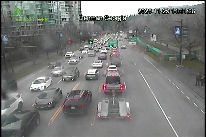 W Georgia St & Denman St - West