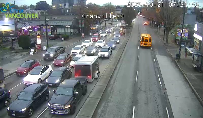 Live Traffic Camera of Granville St and W 70th Ave