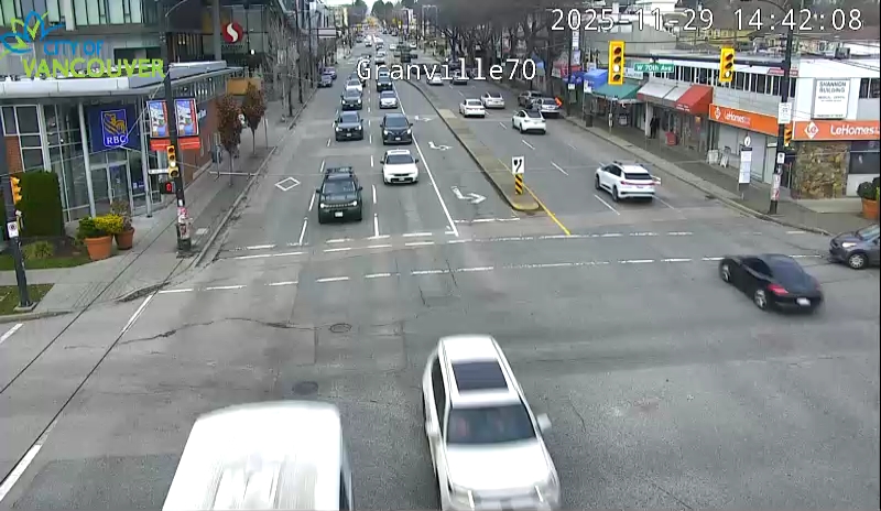 Granville St & W 70th Ave - N