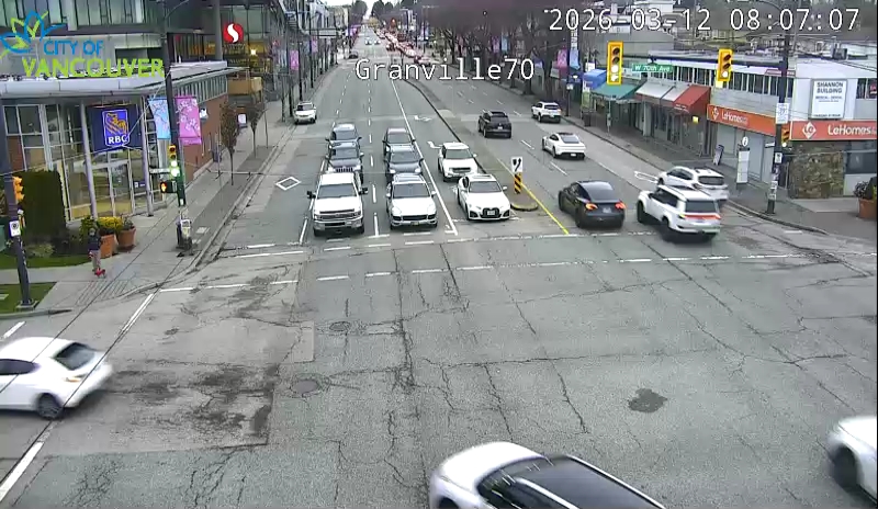 Granville St & W 70th Ave - N