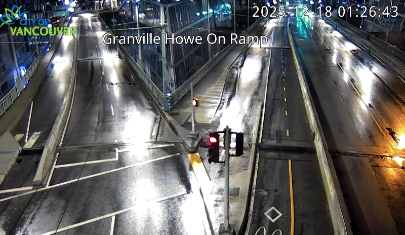 Granville Bridge and Howe St On Rampt - Howe