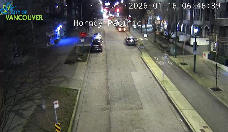 Hornby St and Pacific St - North