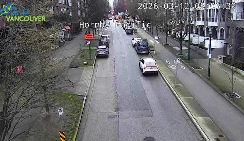 Hornby St and Pacific St - North