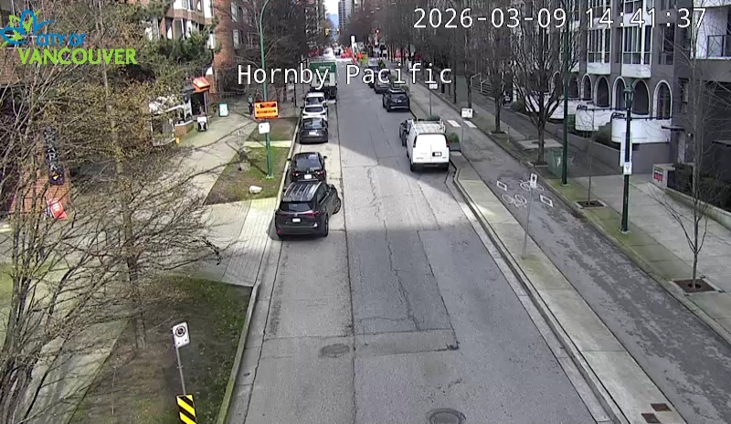 Hornby St and Pacific St - North