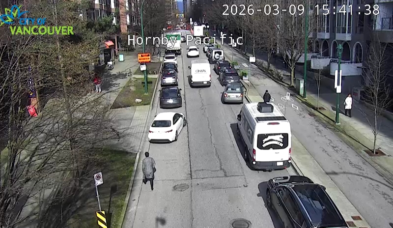 Hornby St and Pacific St - North