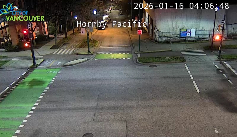 Hornby St and Pacific St - South